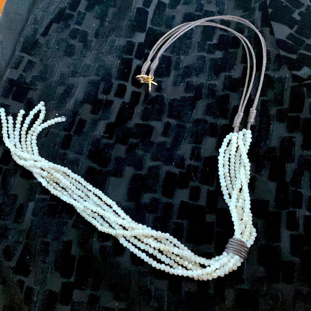 Long crystal necklace Jaime  king nyc new without  tags
